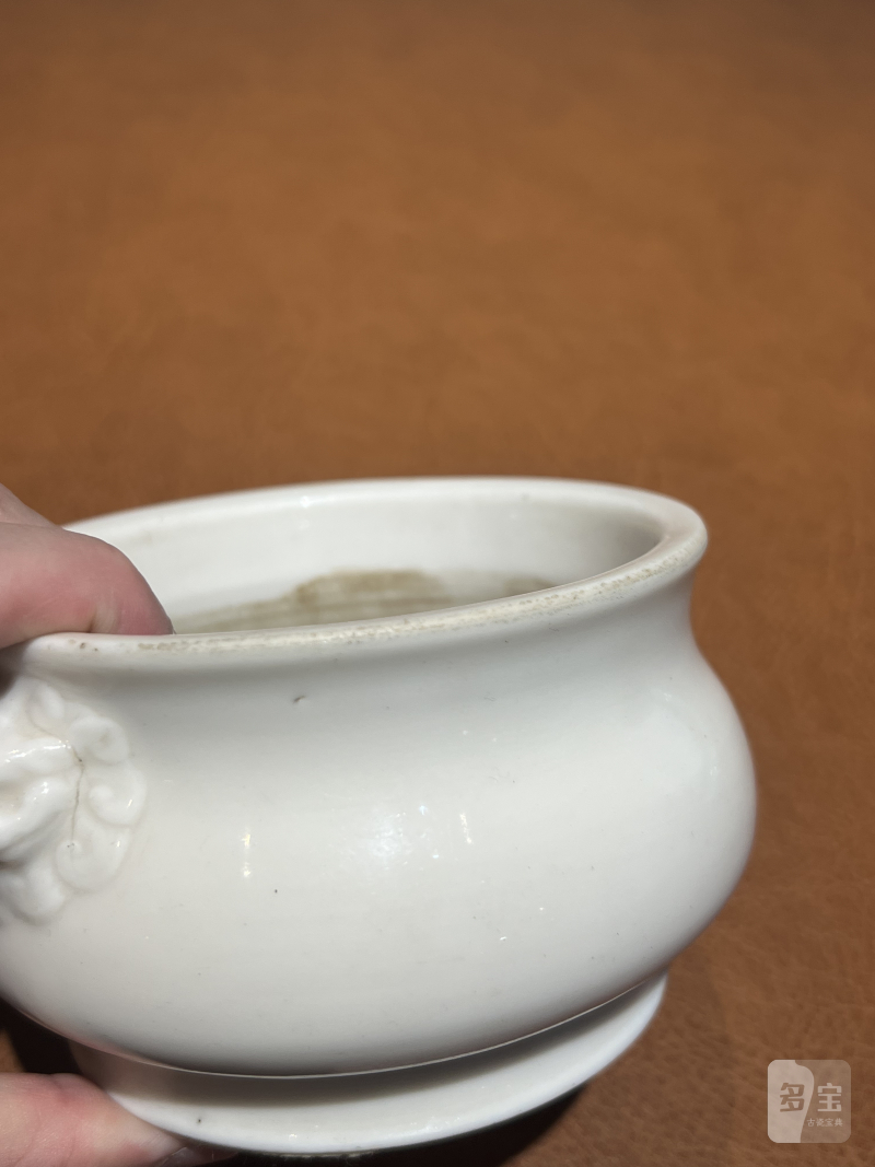 十七世纪 德化白釉狮耳炉 - 图10